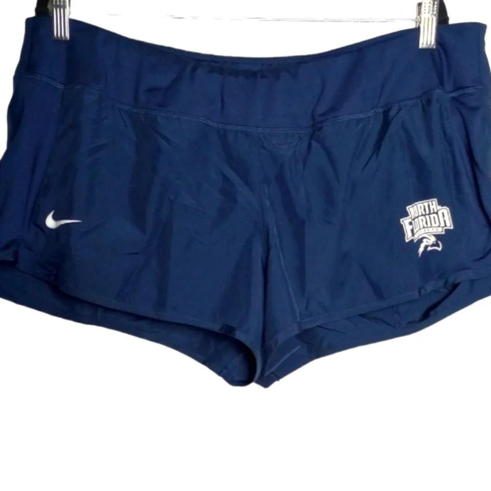 XXL NIKE SHORTS Dri-fit Wicking Workout Running Built in Panty Navy Blue Florida - Picture 1 of 8